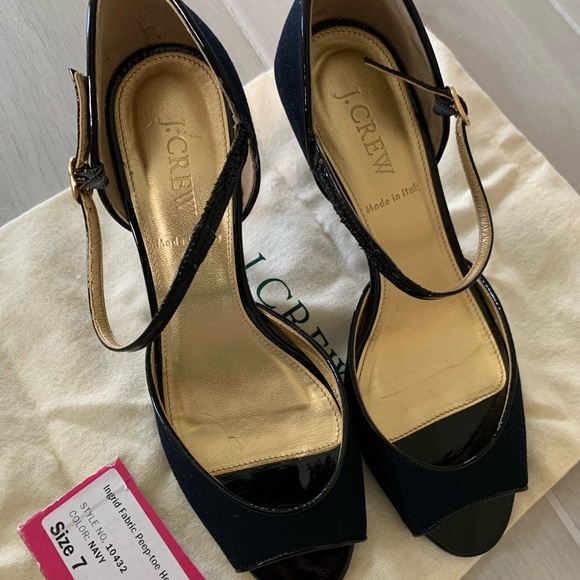 ❗️SOLD❗️J.Crew Ingrid Fabric Peep-Toe Heels - Picture 6 of 7